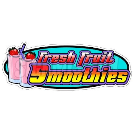 Signmission FRESH FRUIT SMOOTHIES Concessiondrink sign cart trailer sticker, D-DC-16-Fresh Fruit Smoothies D-DC-16-Fresh Fruit Smoothies
